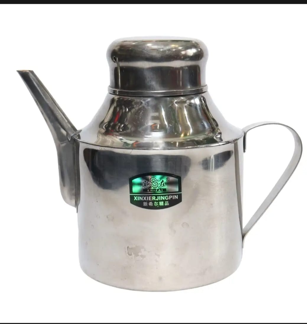 Chrome Stainless Steel Oil Pot 32 0z
