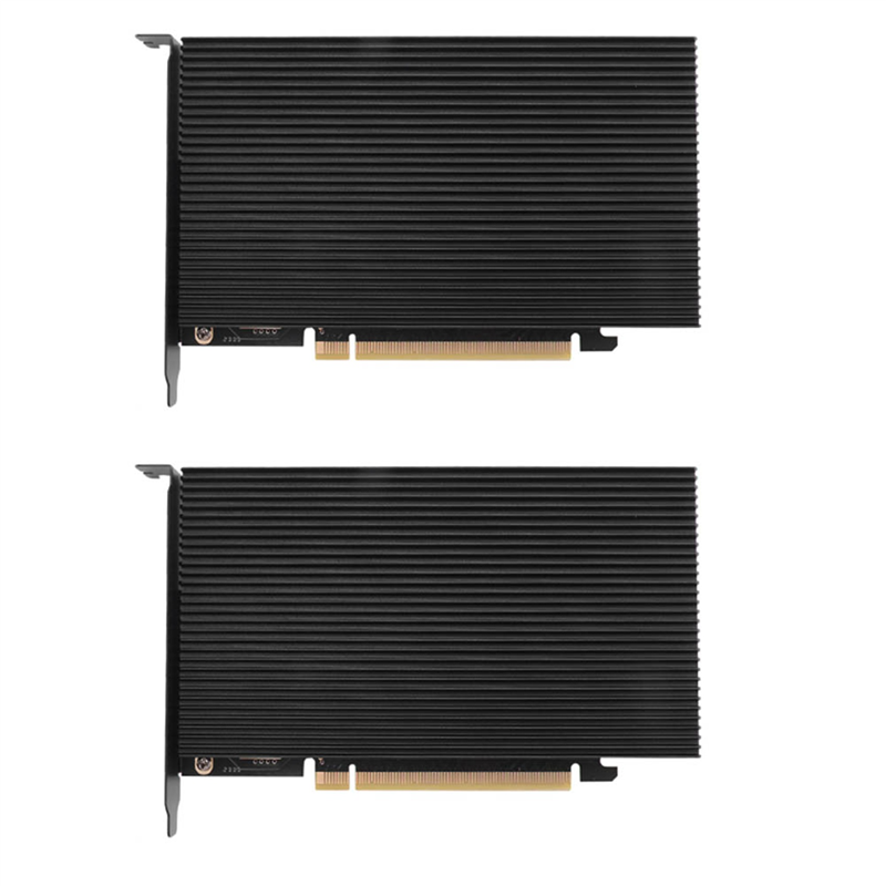 NXFDSIOZ 2X M.2 NVME to PCIe 4.0 X16 Adapter Card, Supports 4 NVMe M.2 2280, Supports Bifurcation