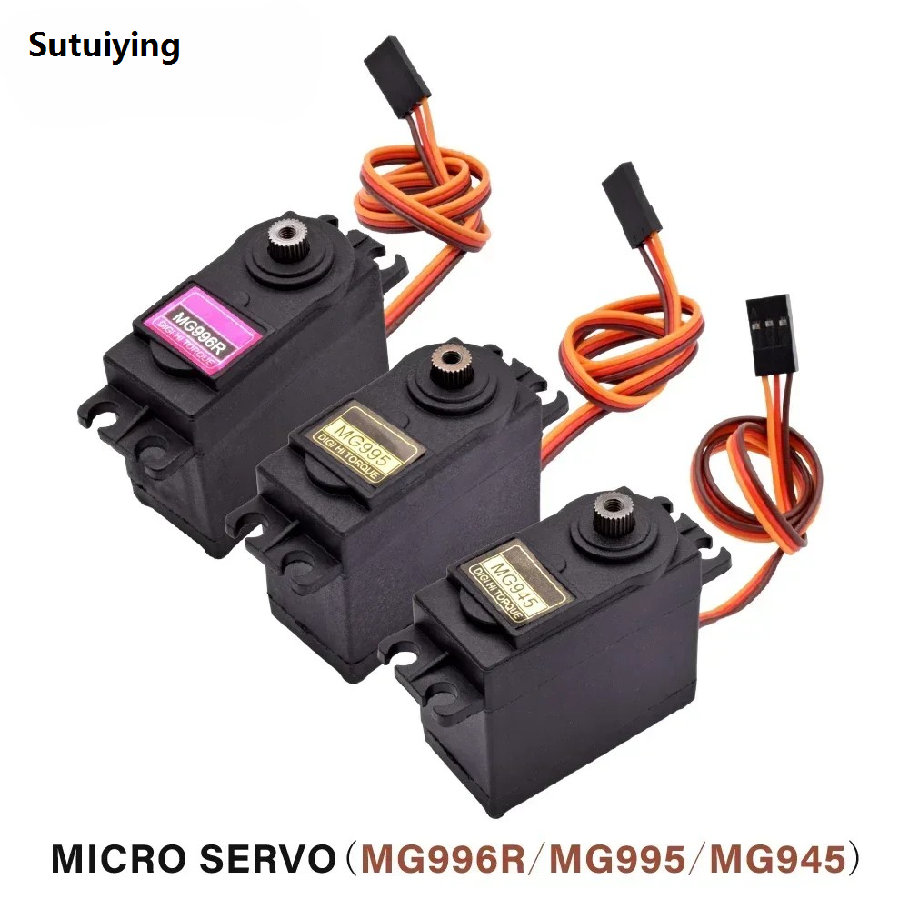 Sutuiying Metal Gear Servmotor 180 360 1pc MG945 MG995 MG996R High Speed Analog Servo Motor for Model Airplane RC Car Boat Arduino Robot