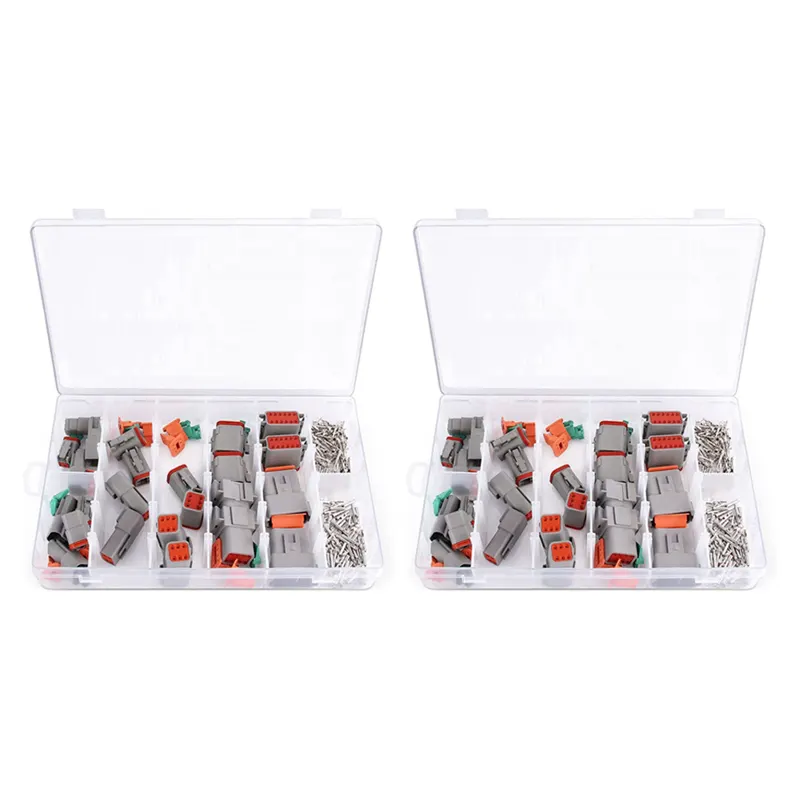 OUMERY Electrical Wire Connector Plug, 2 Sets 2 3 4 6 8 12 Pin for Deutsch DT Connector Assortment Kit
