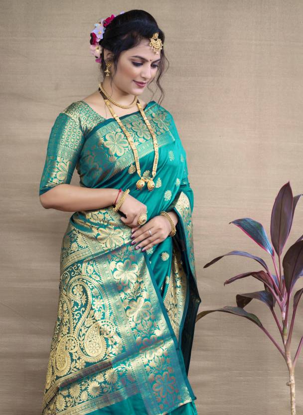 Fabdale Woven Kanjivaram Pure Silk Saree | Wedding & Festive Wear (AVTK-004)