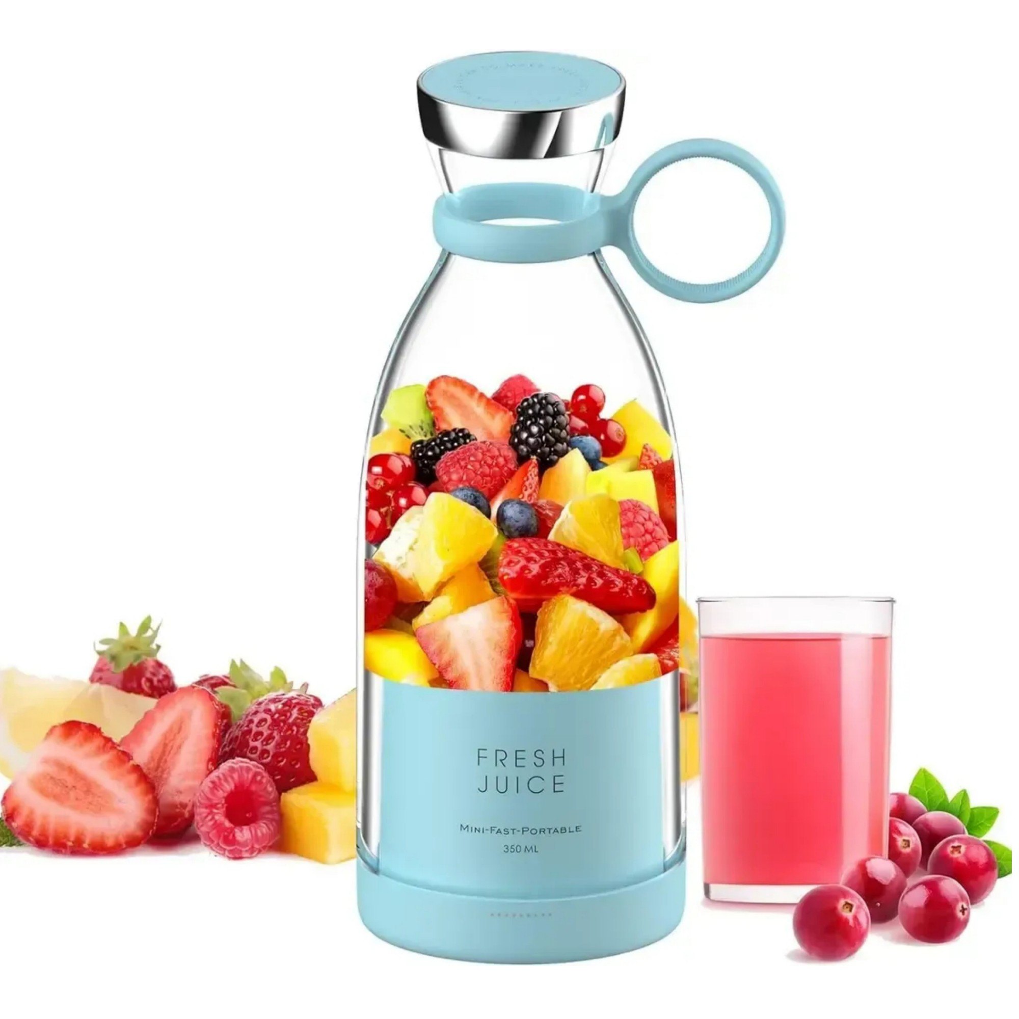 6 Blade 380ml Portable Blender USB Mixer Electric Juicer Machine Smoothie Blender Mini Food Processor Personal Blender Cup Juice Blenders Tumbler