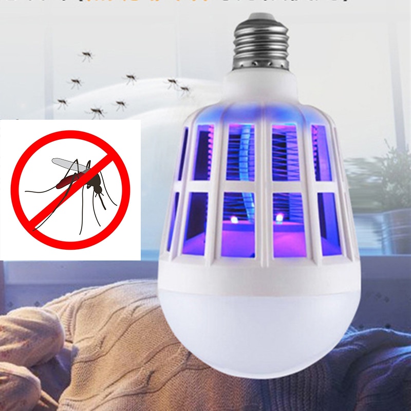 2 In 1 LED Bulb Mosquito Killer Lamp Repellent Fly Bug Zapper Insect Killer UV Anti Mosquito Night Lamp