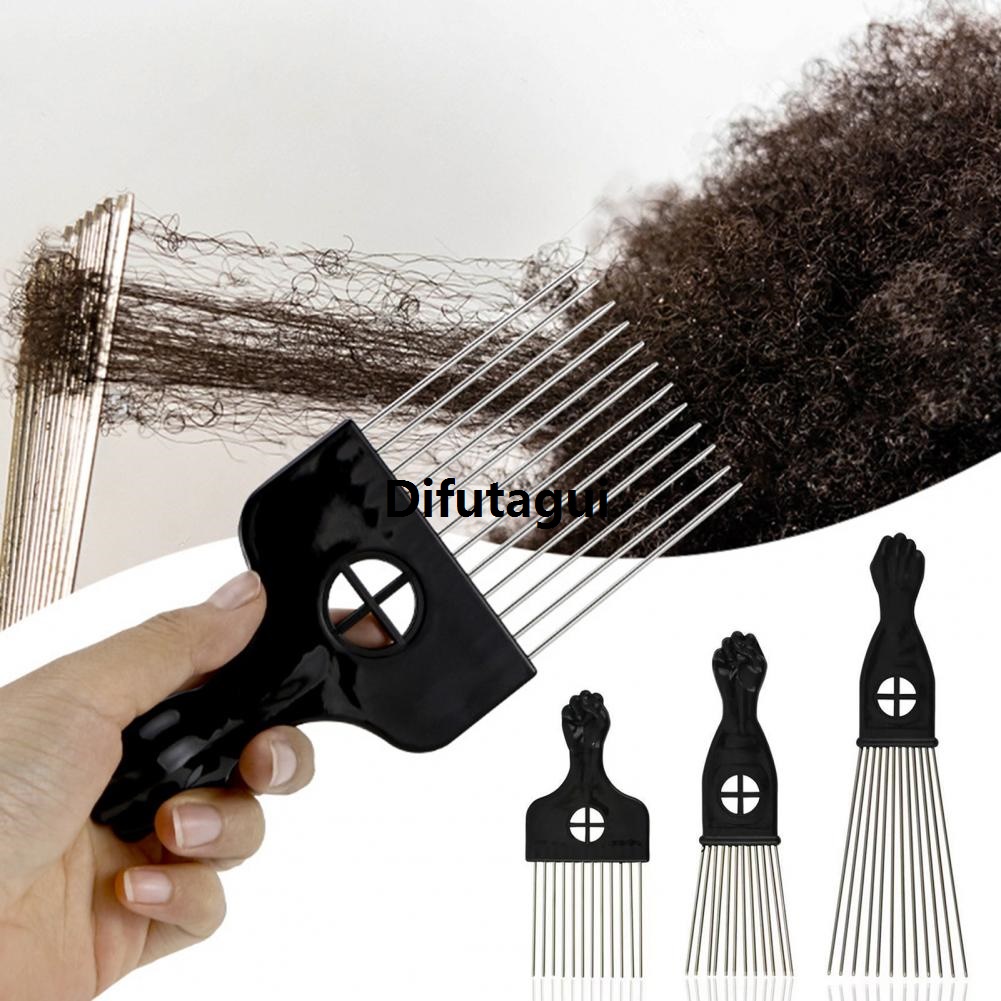 Difutagui Afro Comb African Hair Pik Comb Brush Salon Hairdressing High Quality Hairstyle Styling Tool Hurtless to Scalp Hair Care