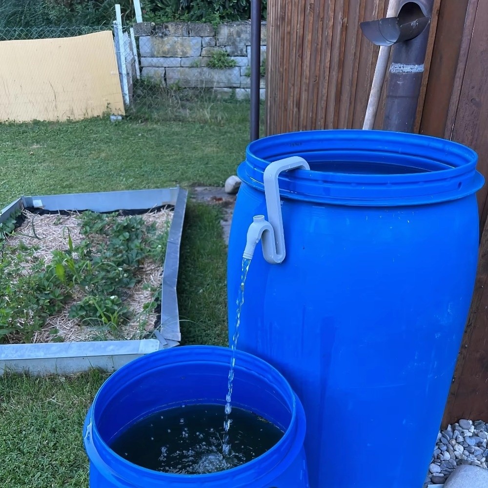 Drainage System Self-priming Design Rainwater Transfer Pipe Siphon Mechanism Easy Installation Overflow Pipe PP Water Filling Kit Water Drainage
