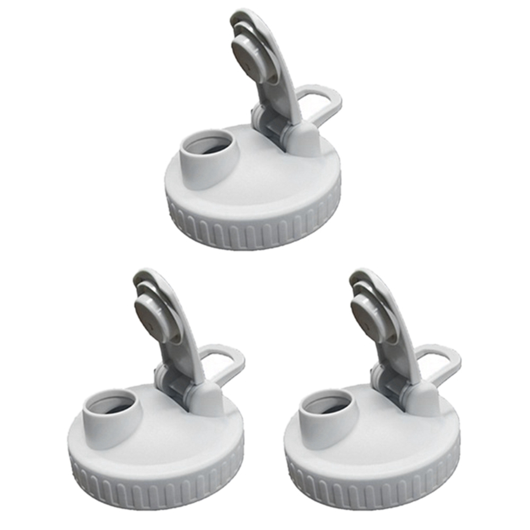 ARELENE Mason Jar Lid, 6 Pieces of Leak-Proof Flip-Top Lid Suitable for Wide Mouth Mason Jar (Jar Not Included)