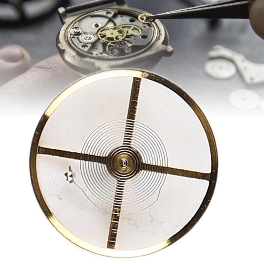 Precision Alloy Material 8205 Watch Movement Golden Color Balance Wheel Full Swing Watch Repair