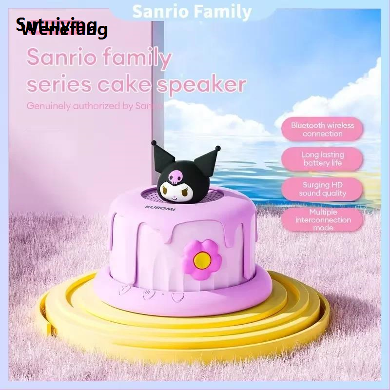 Wenefang Sutuiying Sanrio FY03 Kuromi Mini Bluetooth Speakers Kawaii Hello Kitty Cake Original Hot Selling Series Wireless Portable Speakers Anime Girl Birthday Gifts