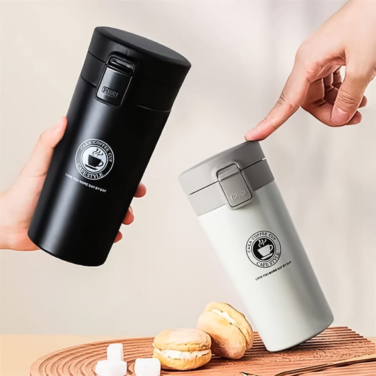 Stainless Steel Vacuum Insulated Green Tea and Iced Coffee Milk Mug 500ML Insulated Coffee Cups Double Walled Travel Mug