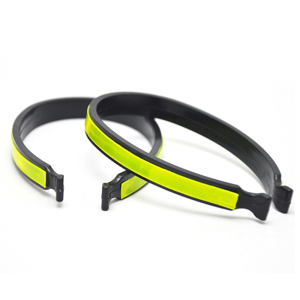 Ankle Lightweight Pants Clip Trouser Clips Trouser Bands Clip Bicycle Accessories Fluorescent Color Cycling Pants Clip Bicycle Trouser Clips Reflective Trouser Clips Bike Reflective Pants Clip