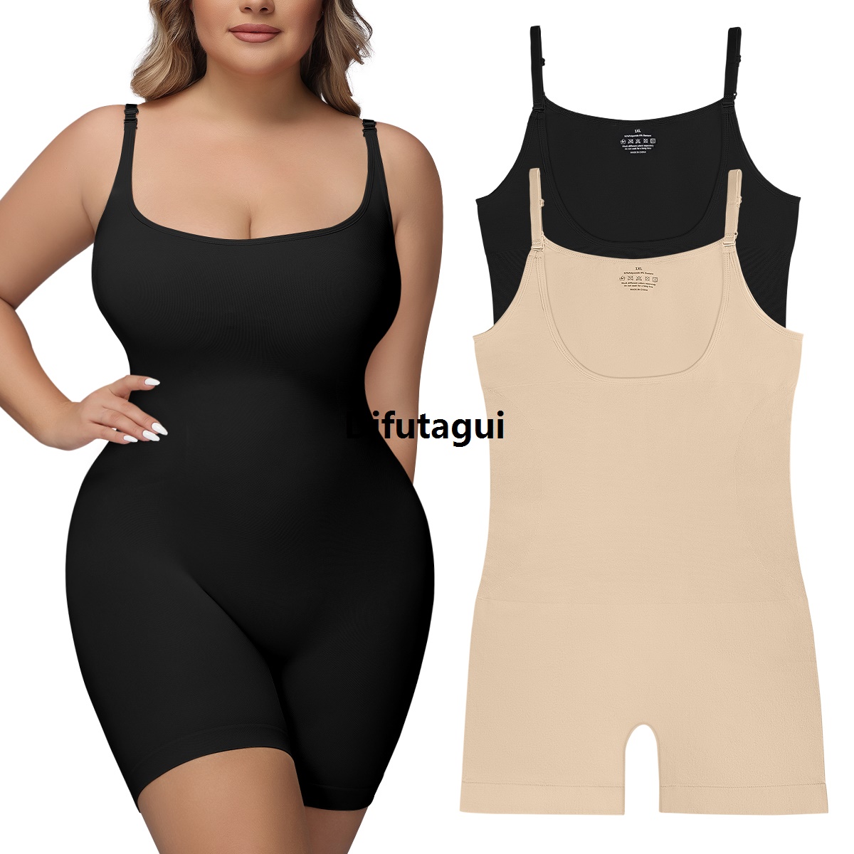 Difutagui Special Offer Plus Size Cami Bodysuit Shapewear for Women Body Shaper Tummy Luxury Control Slimming Sheath Flat Belly Waist Trainer Tanks Tops Corset