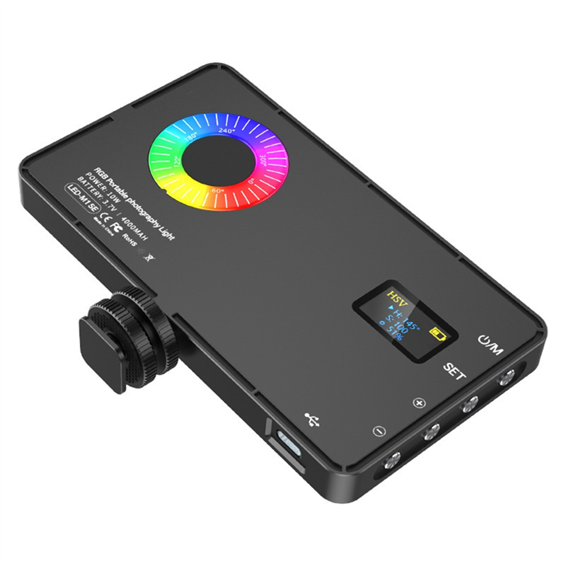 RGB LED Video Fill Light 4000Mah Battery Rechargeable Video Light Used for Photography Video Live Fill Easy to Use