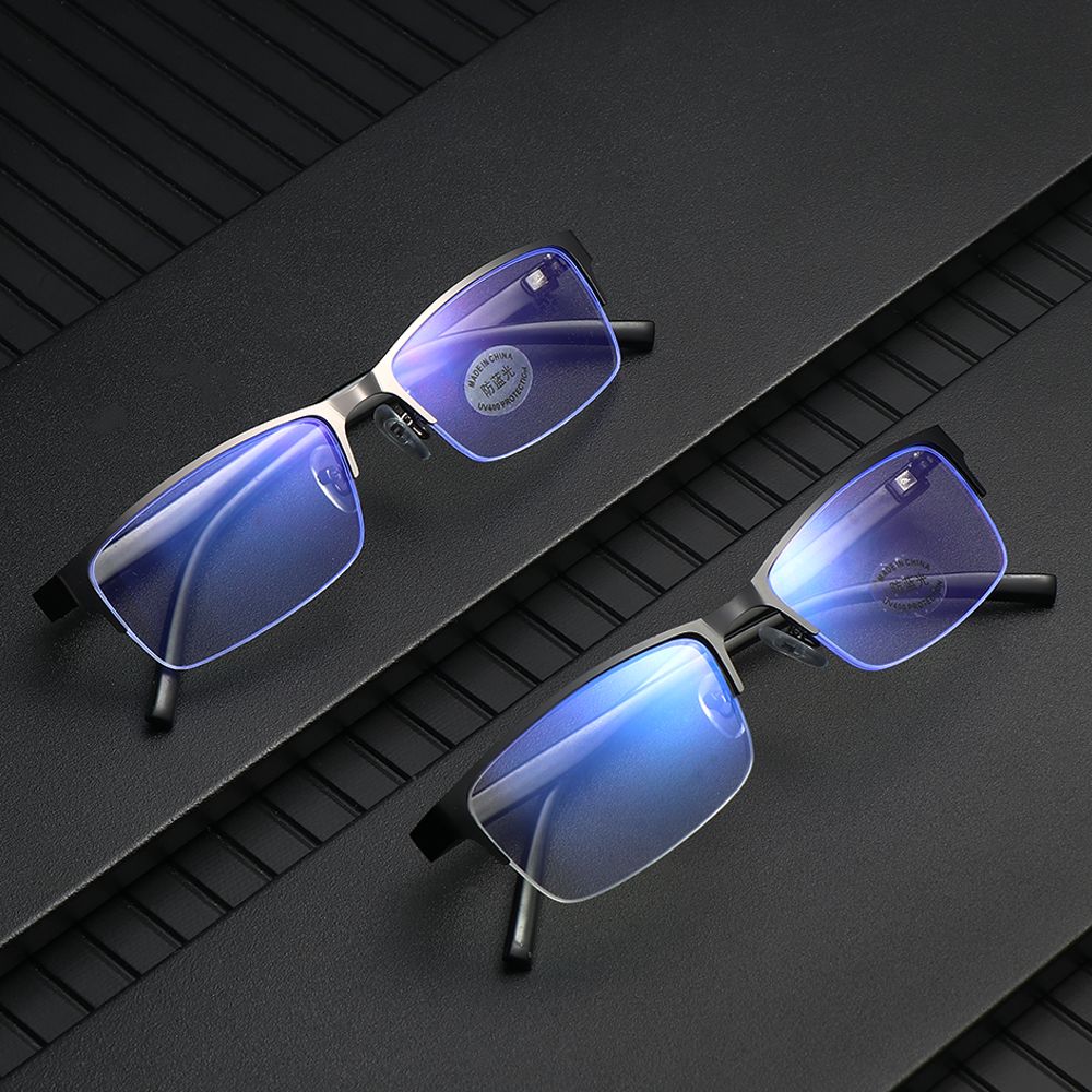Simple Classic Vintage Eye Protection Business Eyeglasses Ultra Light Glasses Anti-Blue Light