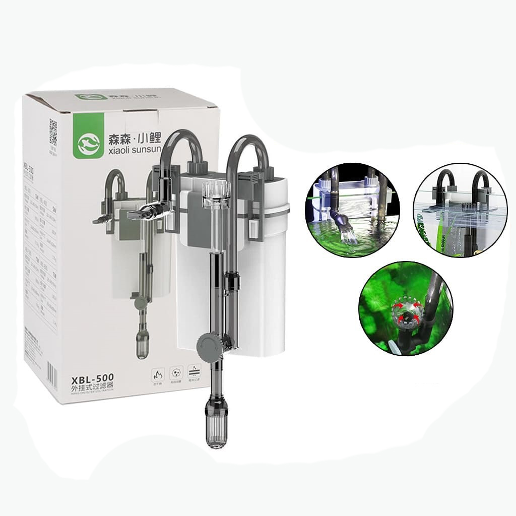 SUNSUN XBL-500 7 watt External Fish Tank Filter Small Silent Hang On Back Filter