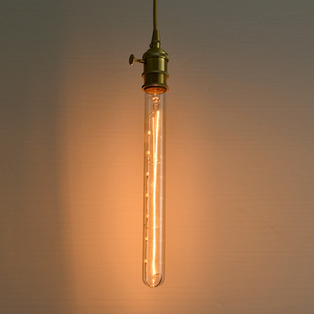 Hot 220V 40W Crystal Light Bulb T30-300mm Warm Yellow T30-300mm LED Light Bulb Candle E27 220V Candle Bulb Light Home Decoration