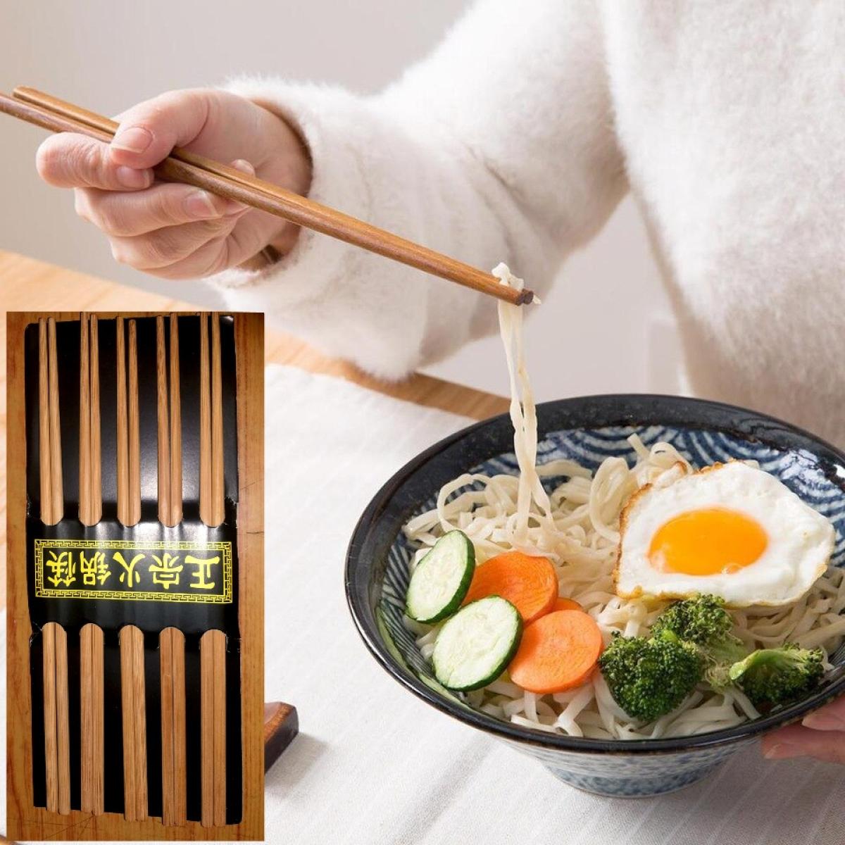 Non-Slip Durable Wooden Hot Portable Sushi Chop Sticks Set