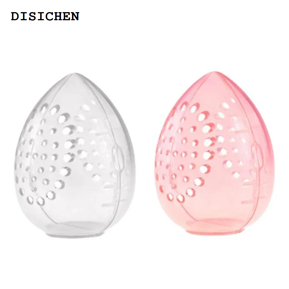 DISICHEN 2025 New Cosmetic Sponge Storage Box Makeup Powder Puff Empty Egg-shaped Frame Transparent Puff Dry Case Make Up Sponge Organizer Holders