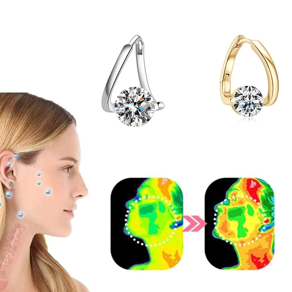 2 pairs New For Anxiety And Stress For Weight Loss Magnetherapy Germanium Earrings Lymphatic Magnetotherapy Earrings Dangle Earrings Lymphatic Drainage Ear Stud