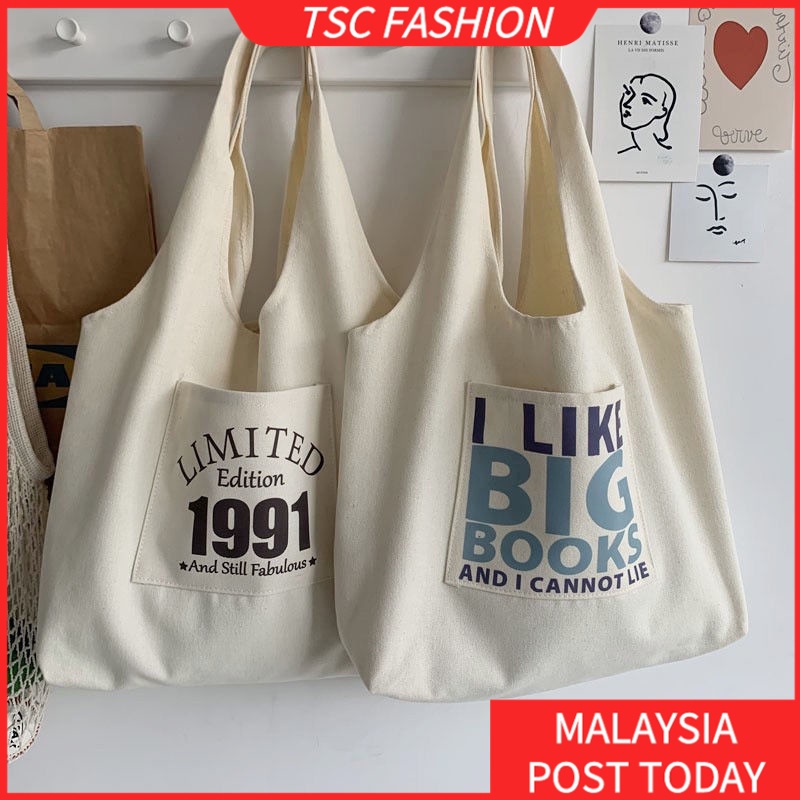 TSCfashion Bag Female New 2023 Student Canvas Bag Female Inssen Department Versatile Large Capacity Single Shoulder Canvas Bag Handbag BFGI