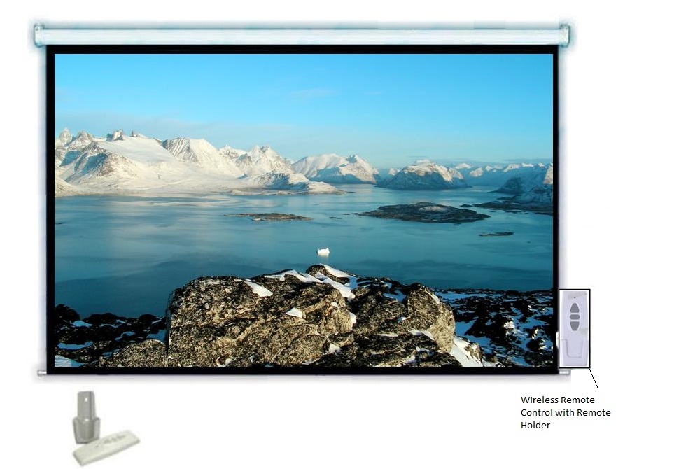 Projector Screen xLab XPSER-100 Electric 100", 4:3 Matte, White 0.38mm Thickness - Size : 100" Diagonal (FL: 83 in, SC: 80 x 61 in, BD: 1.5 in)