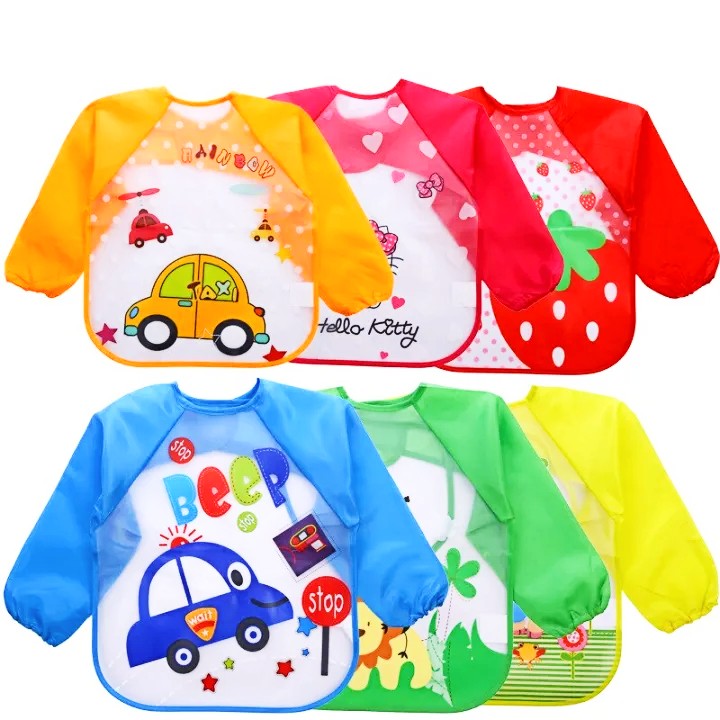 Waterproof Full Sleeve Baby Bibs For Feeding Babies