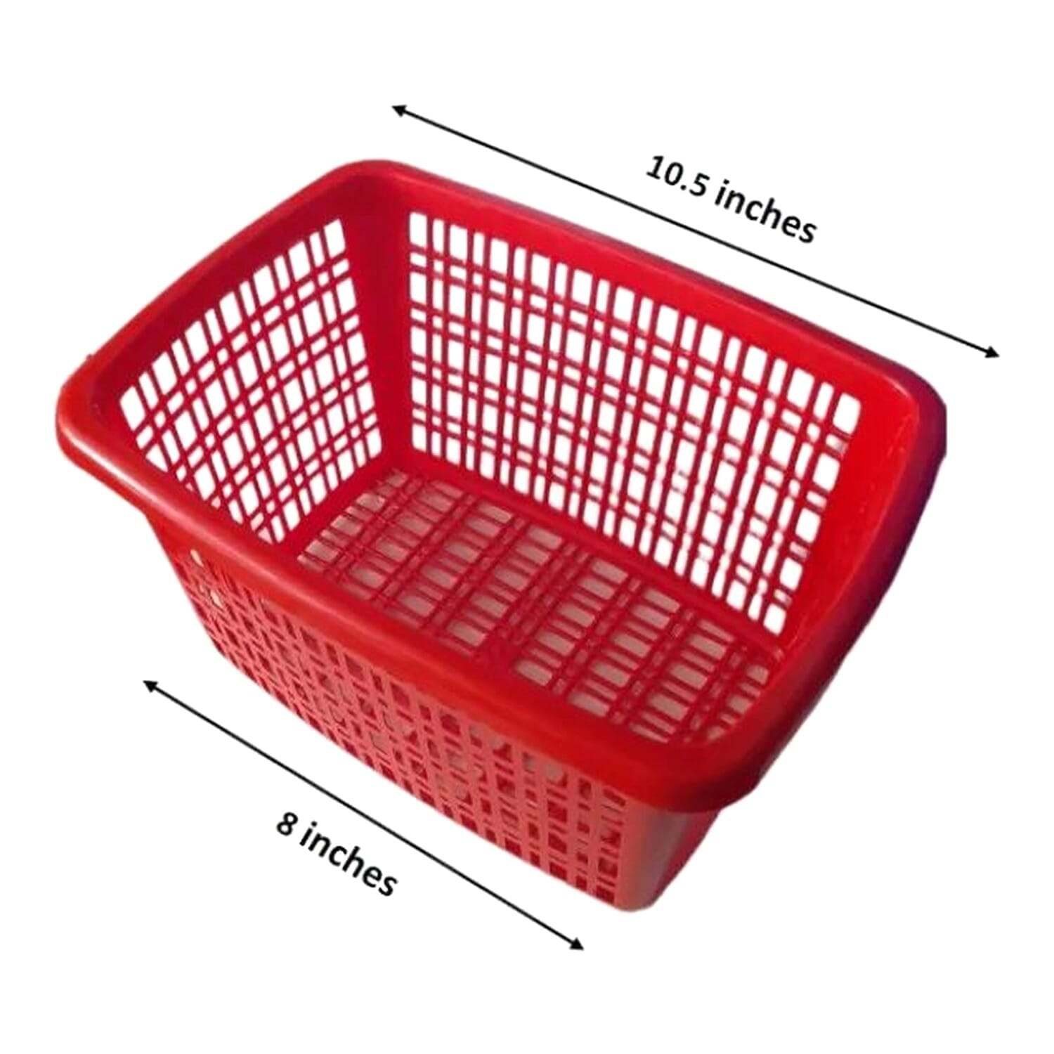 Bagmati MP Rectangle Basket | Plastic Material Square Sturdy Rectangular Basket With Easy Grip Handle