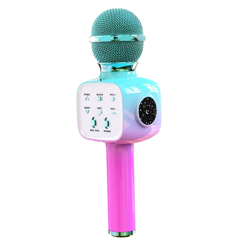 Wireless Bluetooth Portable Handheld Projector Microphone for Home KTV Party Kid Gift Blue