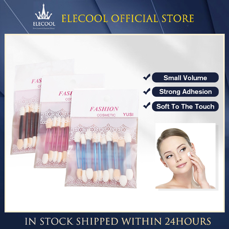 New Eyeshadow Applicator Double Headed Sponge Stick Makeup Supplies Portable Eye Shadow Brushes Nail Mirror Powder Brush