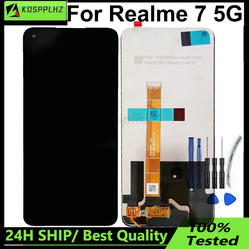 HOT 6.5| For realme 7 5G LCD Display Touch Screen Digitizer Assembly Replacement For Oppo Realme7 RMX2111 with Frame