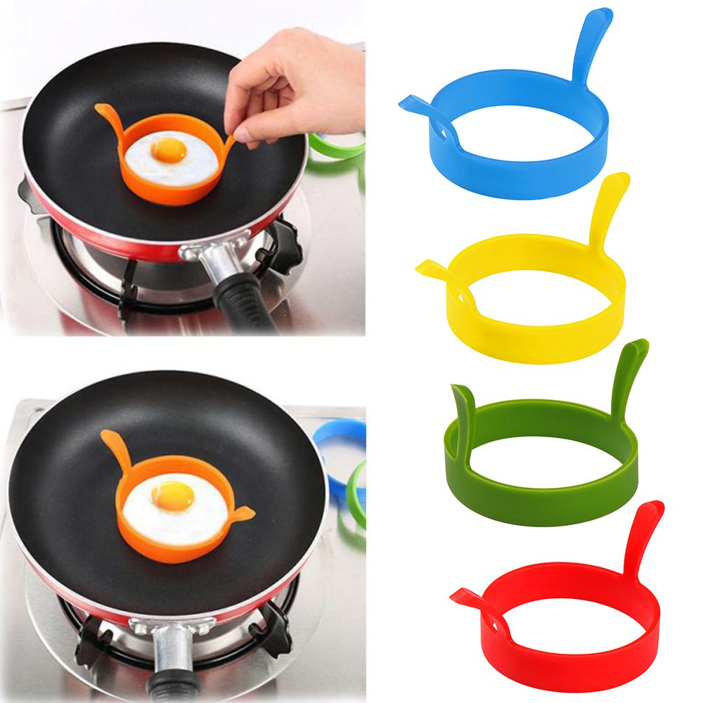 Non Stick Breakfast Round Cooking Poacher Pancake Cooking Fried Egg Mould Silicone Ring
