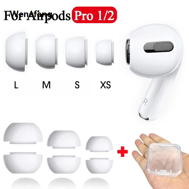Wenefang For Apple AirPods Pro 1/2 Generation Soft Silicone Earbuds Earplugs Replacement For Air Pods Pro Earphone Accessories Earcap