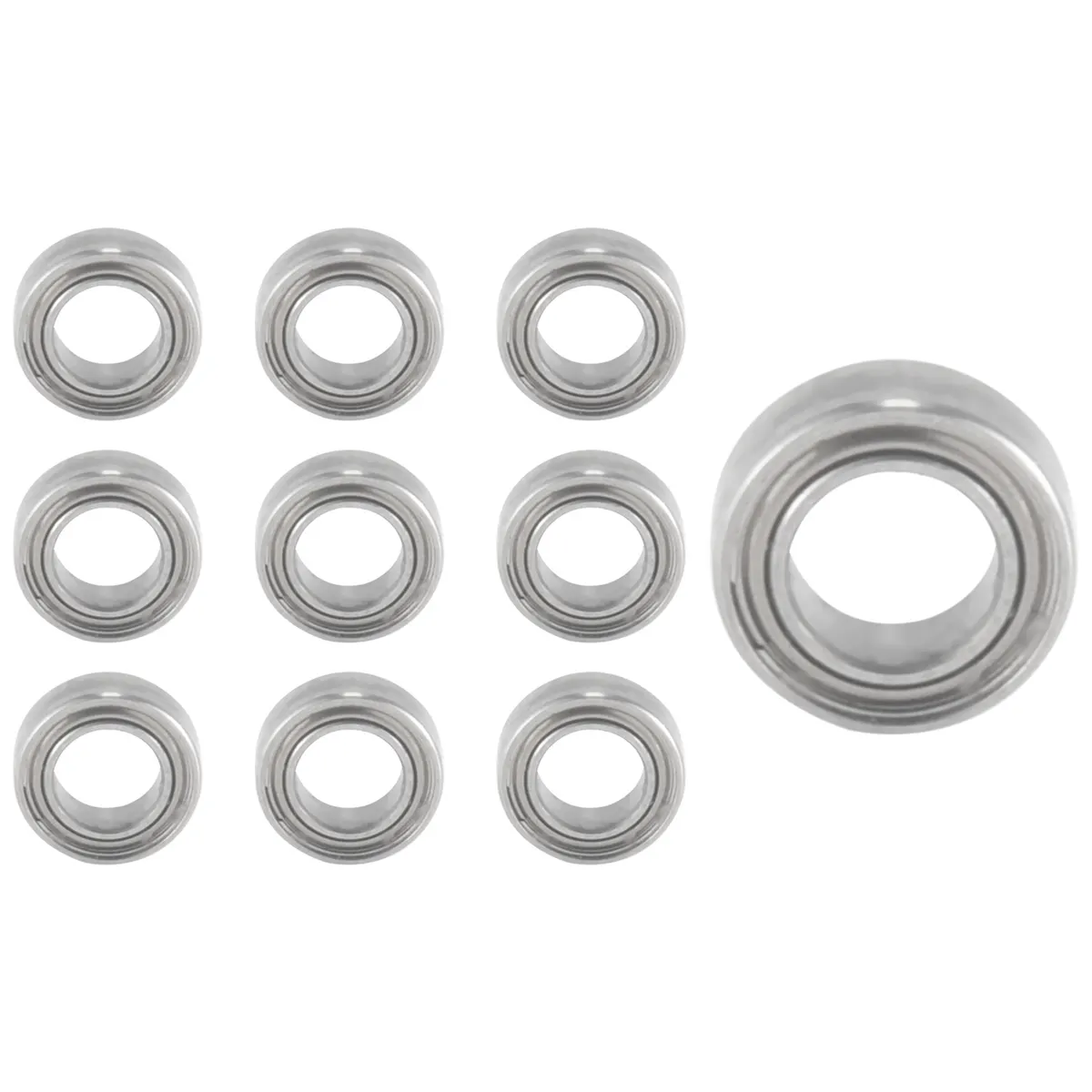 NAMUNY Pack of 10 SMR74ZZ ABEC-9 Stainless Steel 4X7X2.5mm High-Speed Mobile Phone Bearings - image 1