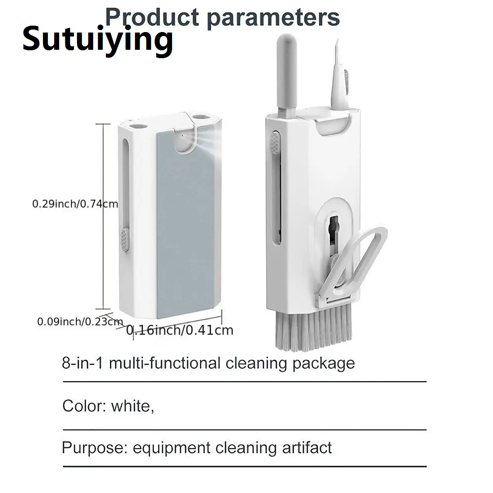 Sutuiying multi cleaning pen Hellodigi 8 in 1 Cleaning Kit Keyboard Cleaner For AirPods iPhone Cleaning Tools Screen Brush Earphone Cleaning Pen Tool SetTool Sets