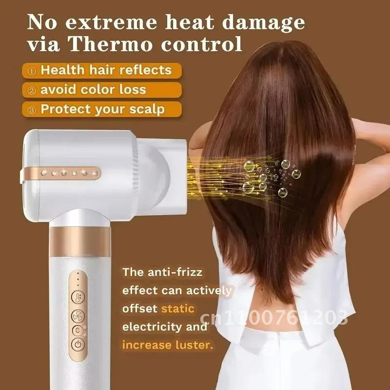 New style High Speed Hair Dryer Hair Heater Brushless Motor Ion Curling Iron Straight 7 in 1 Hair Dryer Professional Negative Comb Set