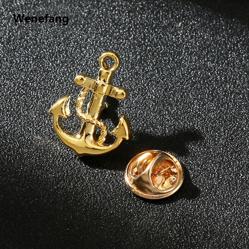 Wenefang High-end Anchor Rudder Men's Cufflinks Personality Business French 2025 New Shirts Cuff links Tie Clip Lapel Pin Navy Style Gifts for Men