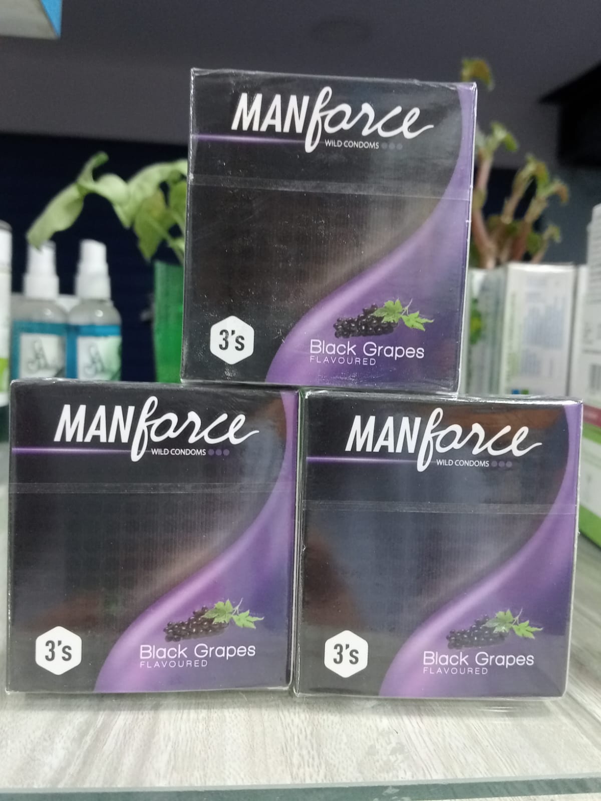 Manforce Black Grape Flavoured - Pack of 3
