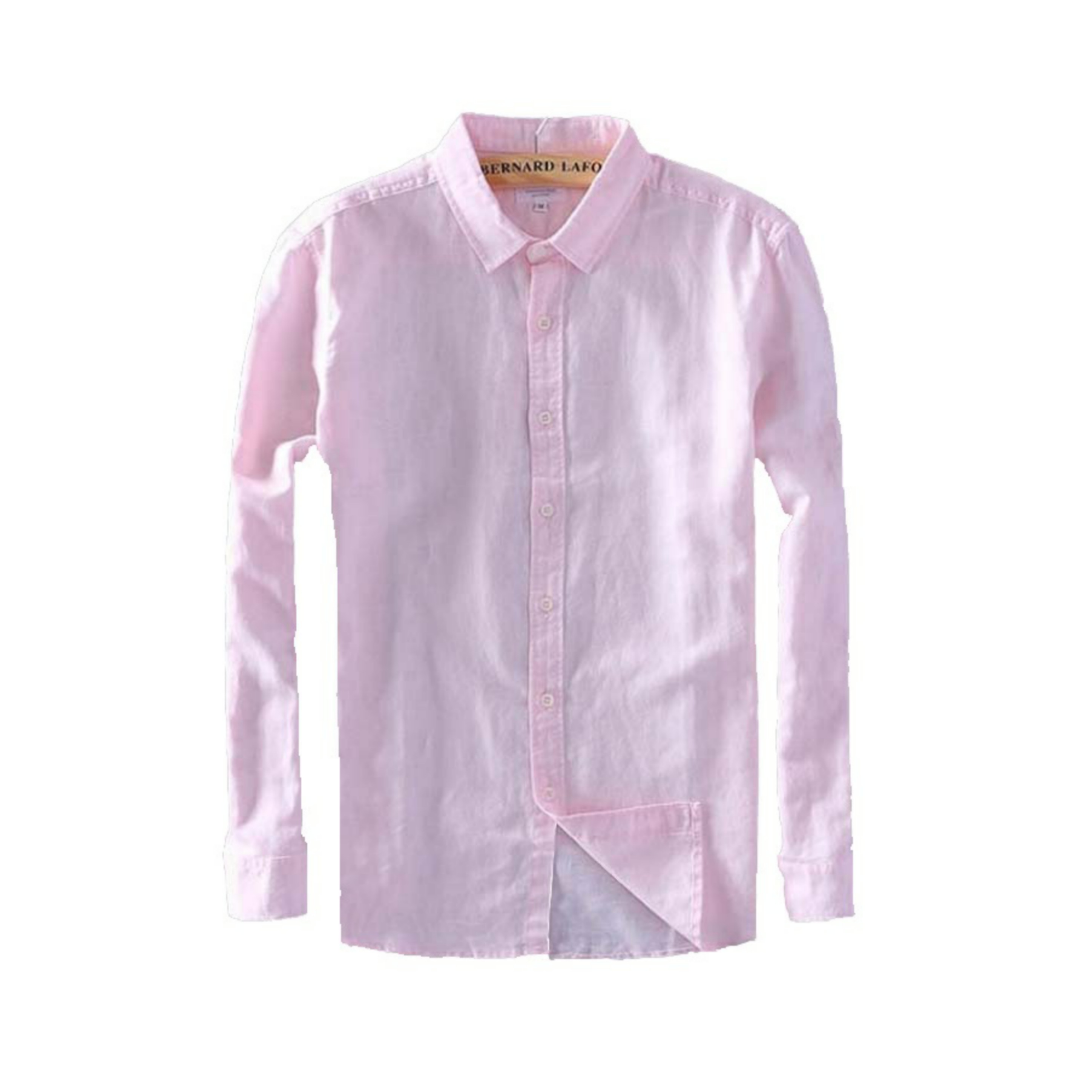 White Cotton Plain Full Sleeves Shirt For Men
