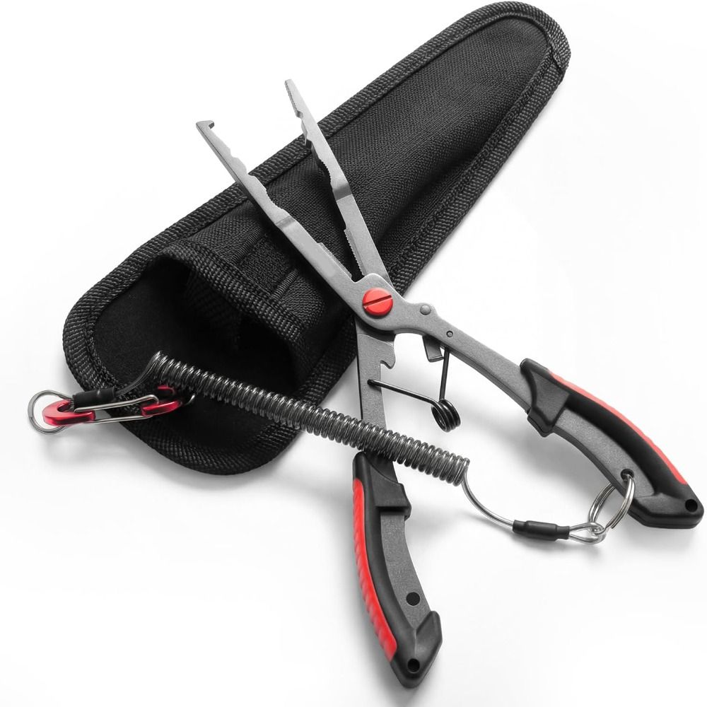 Portable Stainless Steel Fishing Pliers Tool Multi-Functional Non-Slip Grip Fish Hook Remover Tool Corrosion Resistant Line Cutter Fishing Gear