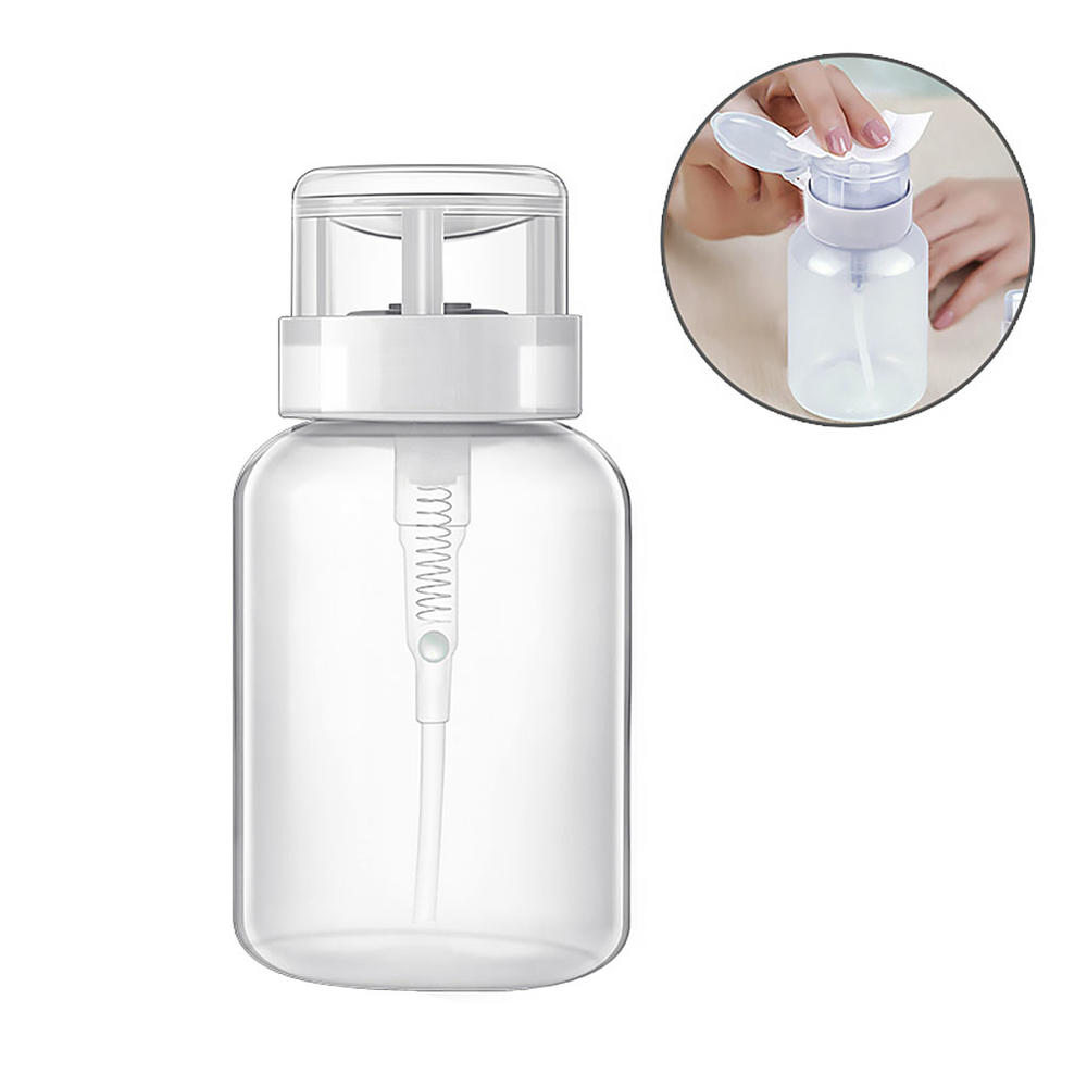 Empty Empty Pump Bottles Liquid Container Pump Bottle Press 200ml Push Down Bottle for Home Manicure Nail Salons Beauty Tool