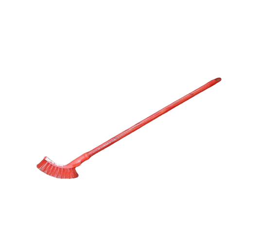 Single Hockey Toilet Brush with Wooden Handle