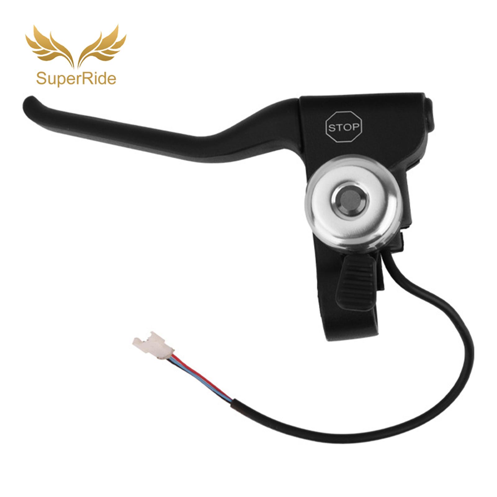 SuperRide Mini Brake Handle Metal Left Brake Lever Handle Replacement with Bell for Gotrax Electric Scooter Easy Install Accurate Control