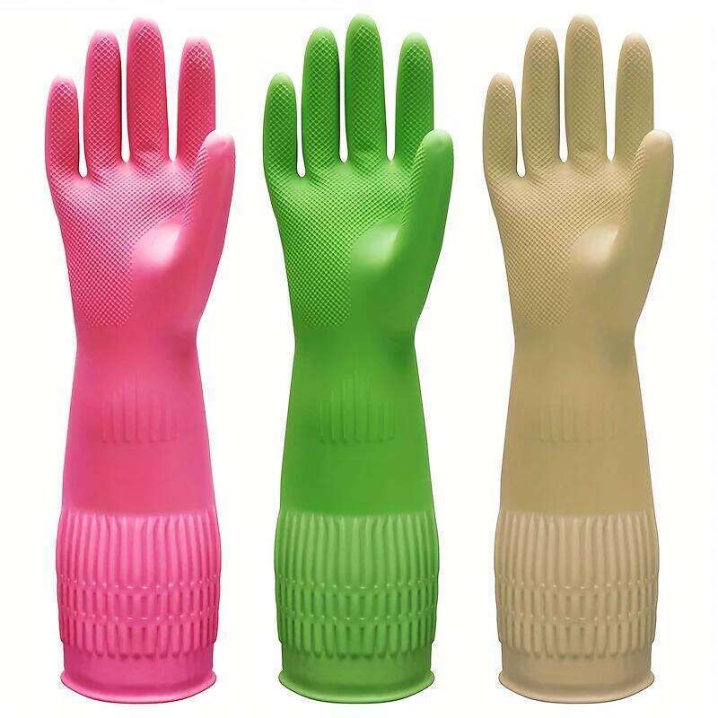 Gloves 1 Pair Premium Household Waterproof Kitchen Dishwashing Non-Slip Durable Laundry Cleaning Supplies Tools