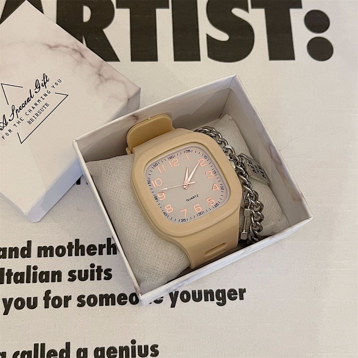 Junior and Senior High School Women's Fashion Simple Elegant Silent Mori Style College Wind Watch