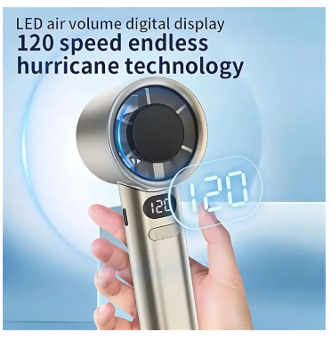 Primeium120 speeds Handheld Fan Rechargeable Hand Fan Portable Fan for Indoor Outdoor Working - image 1