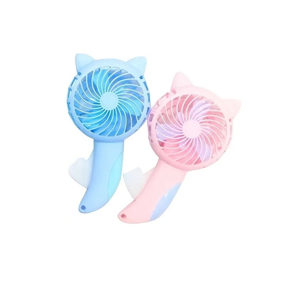 Summer Cooling Fan Portable Manual Press Fan Cute Mini Cartoon Handheld Fan Easy Press Plastic Pocket Fan Kids