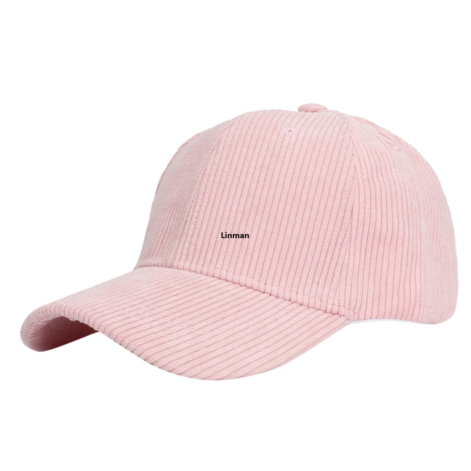 Linman 【New Arrivals】Corduroy Baseball Cap For Men Women Outdoor Warm Plush Sp【2025 Version】orts Pink Hats Autumn Winter Breathable Peaked Cap Baseball Hat For Men