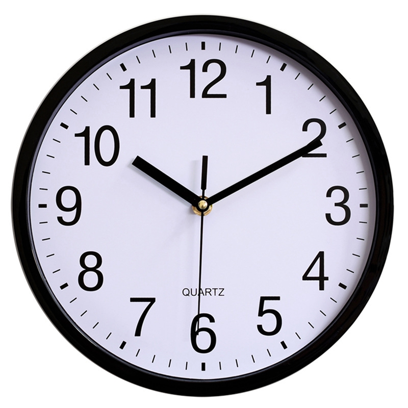 NAMUNY 1 Packs Non-Ticking Silent Wall Clocks 10 Inch Classic Quartz Decor Clock Easy to Read for Room/Home/Kitchen/Bedroom