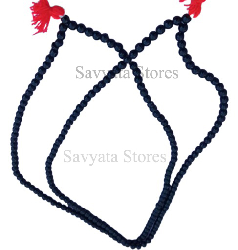 1 Pair Couple Mala - Black Stone Necklaces For Couple