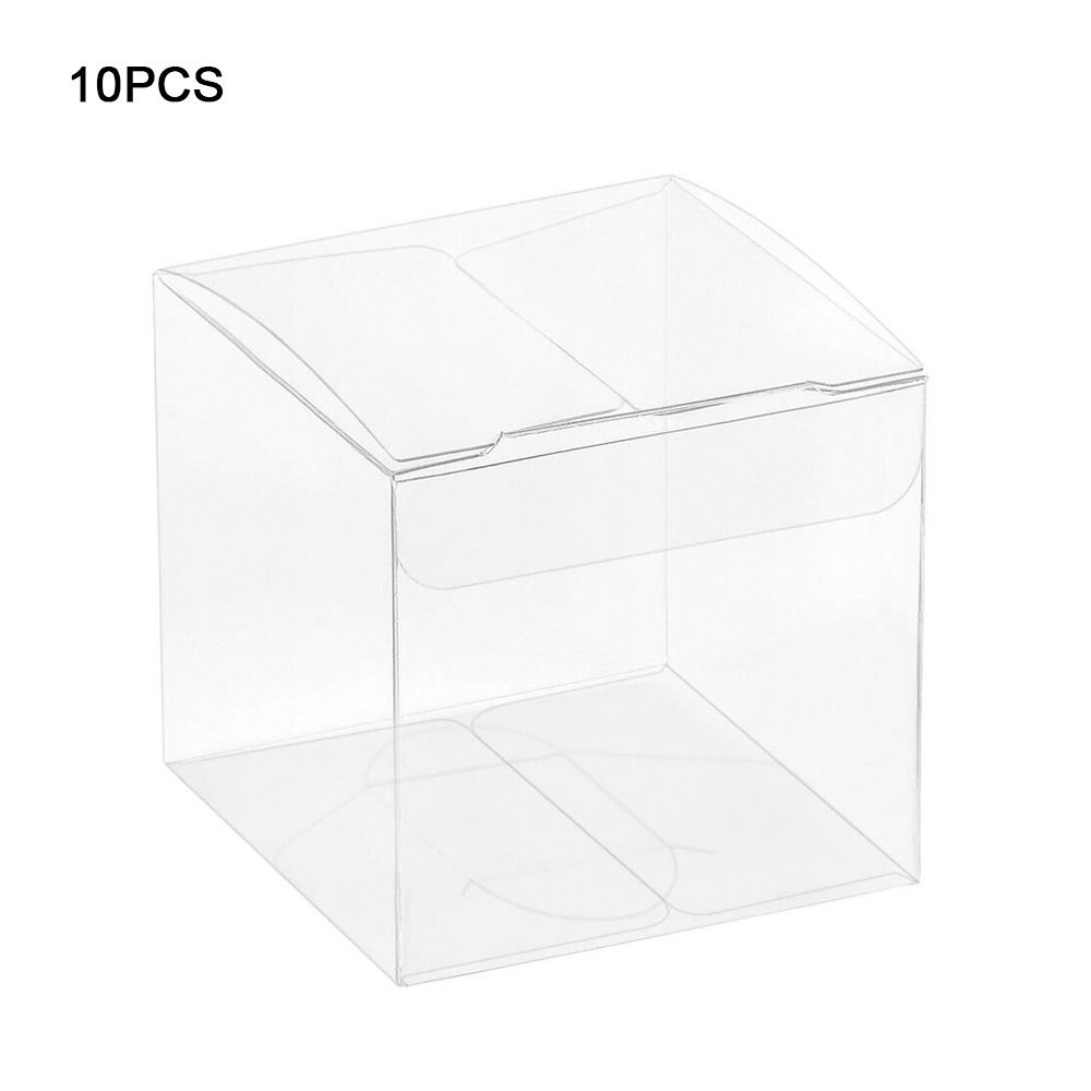 10pcs PVC Party Gift Wedding Chocolate Bag Transparent Packaging Box Clear Plastic Boxes Candy Box