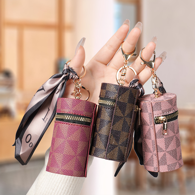 Cross-border labeled coin purse 2024 new small bag pendant headphone bag lipstick bag mini keychain bag
